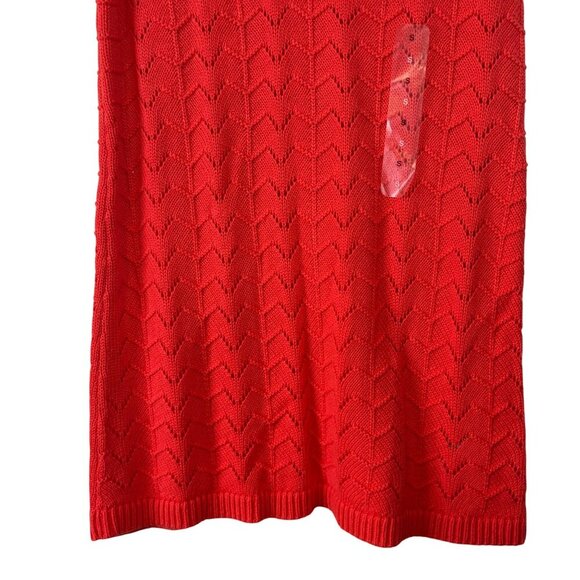 NWT Gap Women's Knit Sweater Tank Top 100% Cotton Bright Red/Orange Size S - Picture 5 of 8